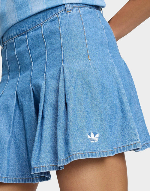 กระโปรงผู้หญิง Denim Pleated