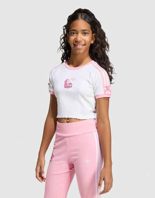 x DISNEY เสื้อยืดเด็กโต (เด็กผู้หญิง) Slim Crop
