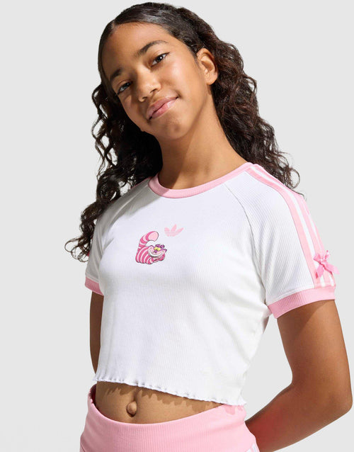 x DISNEY เสื้อยืดเด็กโต (เด็กผู้หญิง) Slim Crop