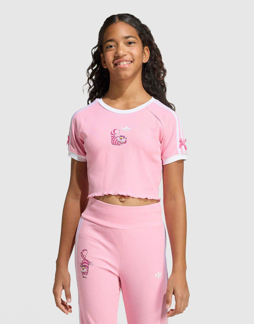 x DISNEY เสื้อยืดเด็กโต (เด็กผู้หญิง) Slim Crop