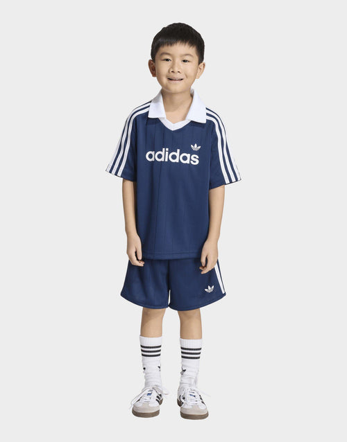 ชุดเซ็ตเด็กเล็ก Loose Polo Pinstripe