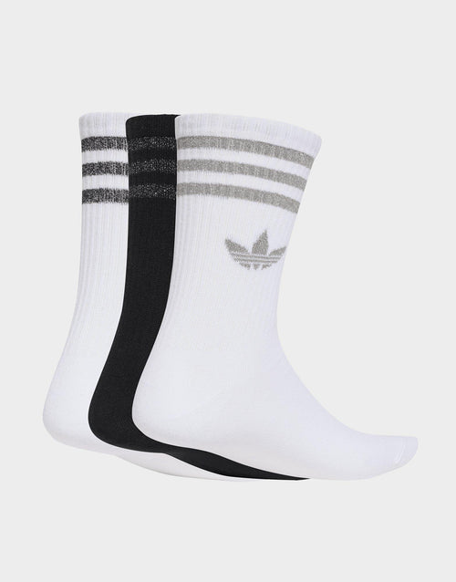 ถุงเท้า 3-Stripe Glitter Crew (แพค 3)