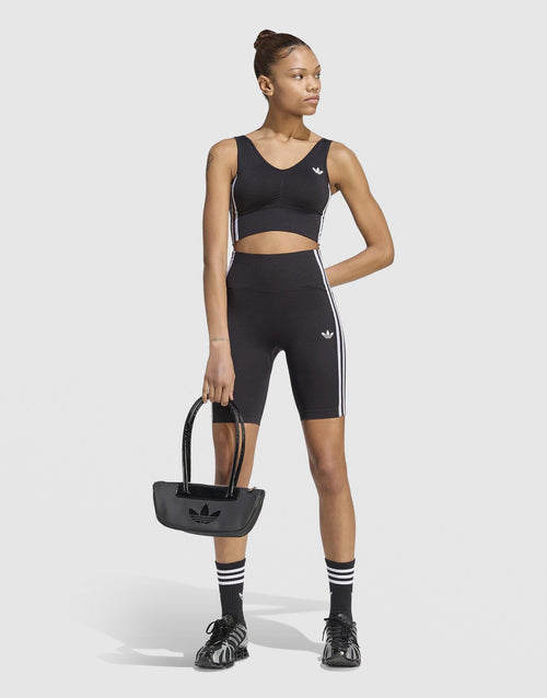 สปอร์ตบราผู้หญิง Essentials 3 Stripes Seamless