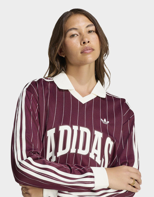 เสื้อแขนยาวผู้หญิง Pinstripe Football