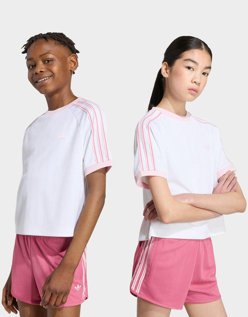 เสื้อยืดเด็กโต Loose Short Pinstripe