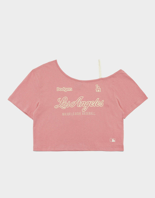 เสื้อแขนสั้นผู้หญิง One-Shoulder Baby LA Dodgers