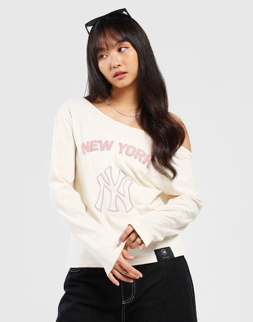 เสื้อแขนยาวผู้หญิง One-Shoulder NY Yankees