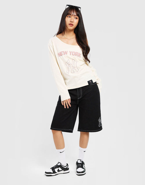 เสื้อแขนยาวผู้หญิง One-Shoulder NY Yankees