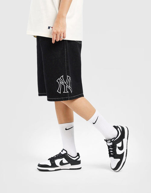 กางเกงขาสั้นผู้หญิง Denim Jorts NY Yankees