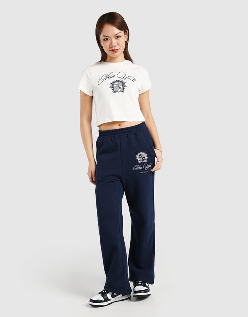 เสื้อยืดผู้หญิง Script Baby NY Yankees