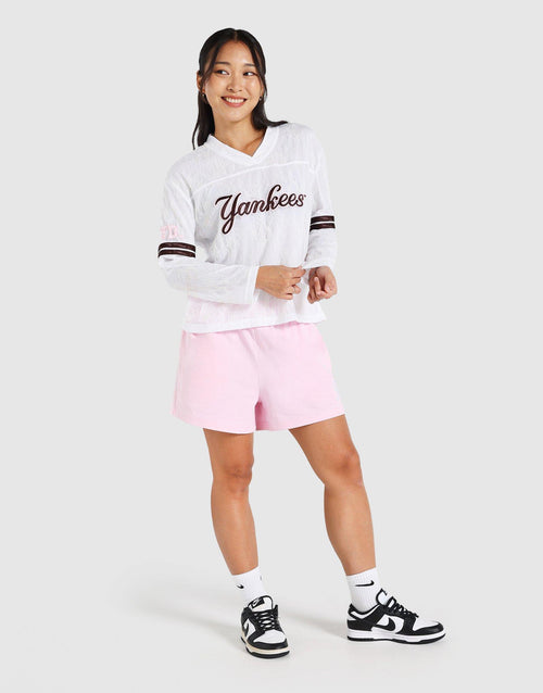 เสื้อแขนยาวผู้หญิง Lace Jersey NY Yankees