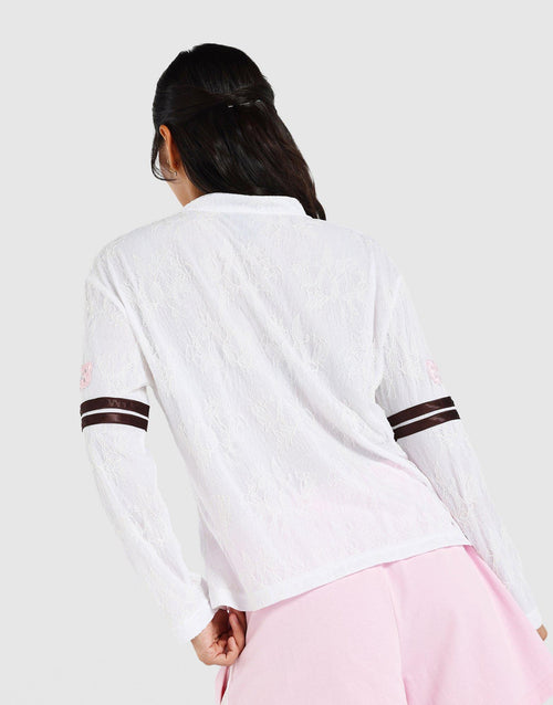 เสื้อแขนยาวผู้หญิง Lace Jersey NY Yankees