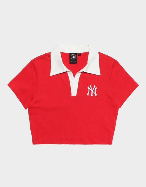 เสื้อแขนสั้นผู้หญิง Cropped Polo NY Yankees