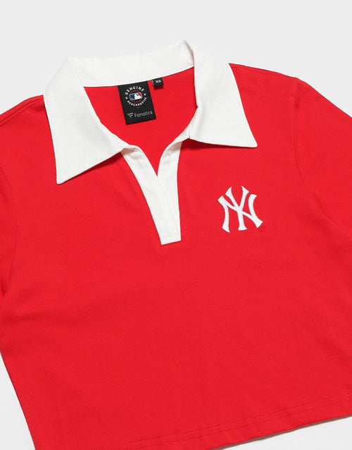 เสื้อแขนสั้นผู้หญิง Cropped Polo NY Yankees