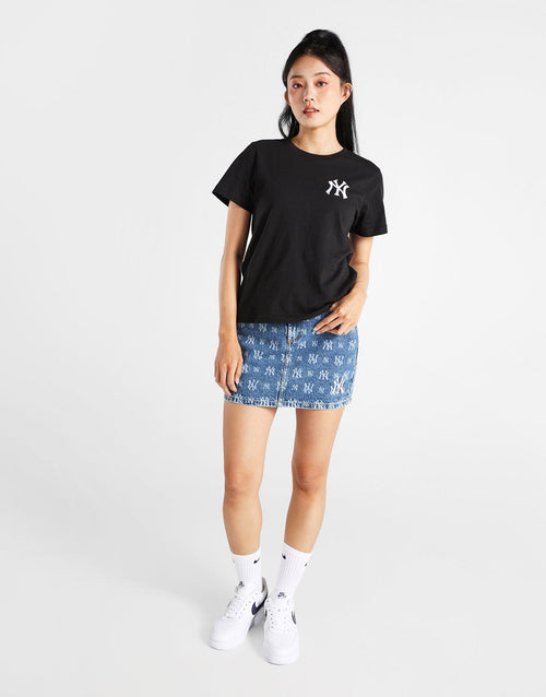 กระโปรงผู้หญิง Monogram Denim Mini NY Yankees