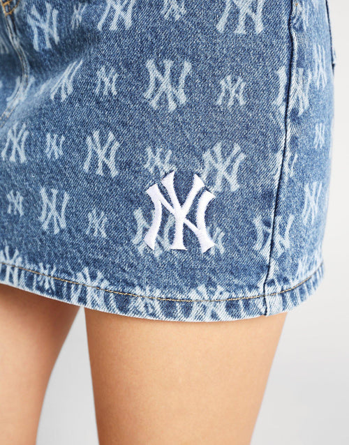 กระโปรงผู้หญิง Monogram Denim Mini NY Yankees