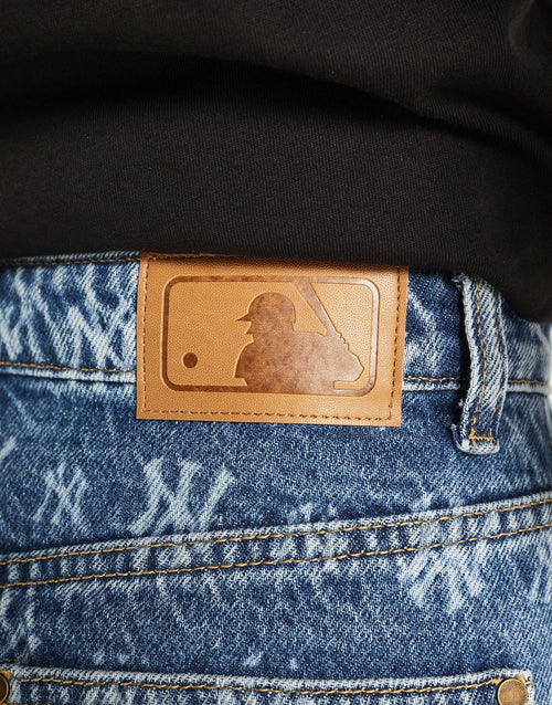 กระโปรงผู้หญิง Monogram Denim Mini NY Yankees