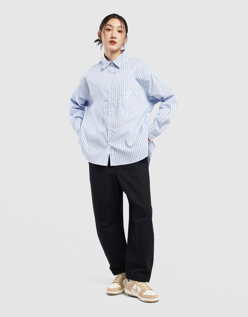 เสื้อแขนยาวผู้หญิง Oversized Stripe NY Yankees