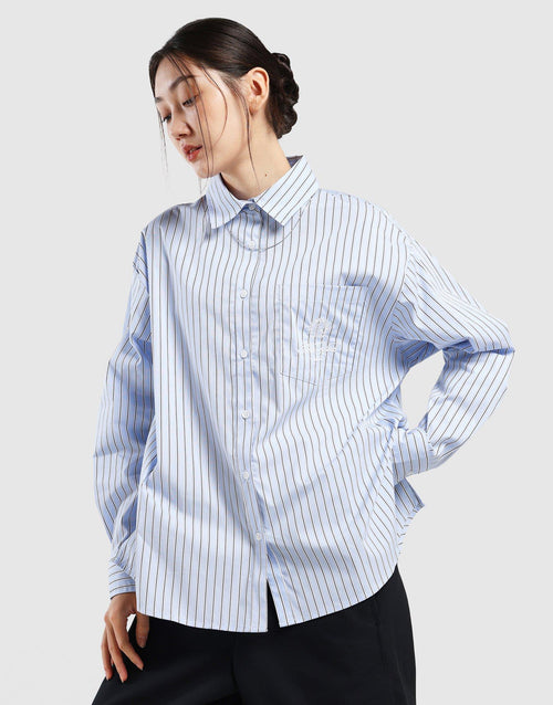 เสื้อแขนยาวผู้หญิง Oversized Stripe NY Yankees