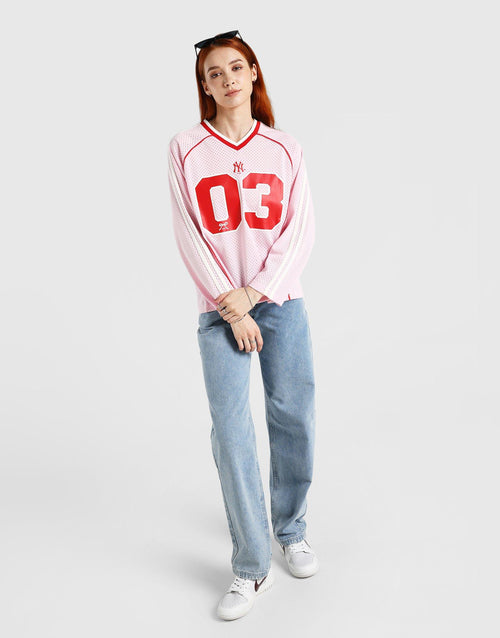 เสื้อแขนยาวผู้หญิง Pipe Mesh NY Yankees