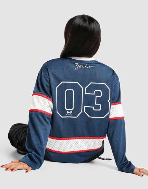 เสื้อแขนยาวผู้หญิง Panel Mesh NY Yankees
