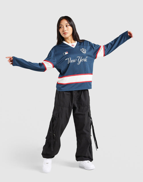 เสื้อแขนยาวผู้หญิง Panel Mesh NY Yankees