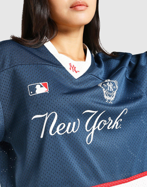 เสื้อแขนยาวผู้หญิง Panel Mesh NY Yankees