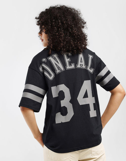 เสื้อยืดผู้หญิง Lakers OS Players Stripe