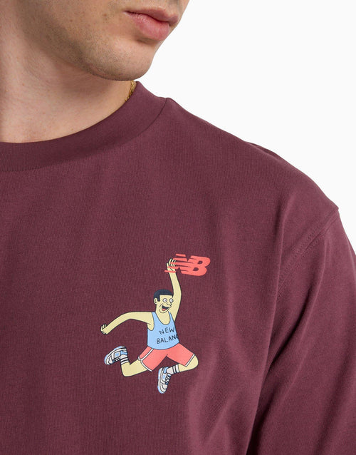 เสื้อยืดผู้ชาย Athlethic Relaxed Hoops Cartoon
