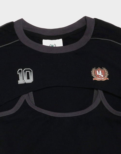 ชุดเซ็ตเสื้อแขนสั้นผู้หญิง Piping Top