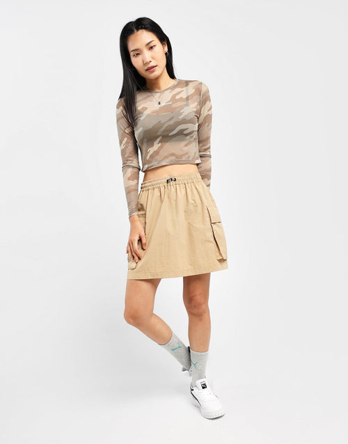 เสื้อแขนยาวผู้หญิง Mesh Camo