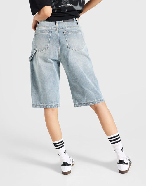 กางเกงขาสั้นผู้หญิง Division Jort Denim