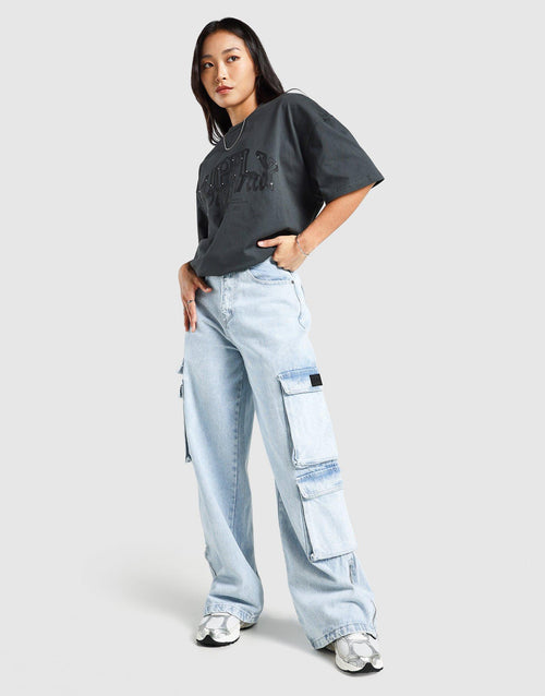 กางเกงขายาวผู้หญิง Zipper Jean
