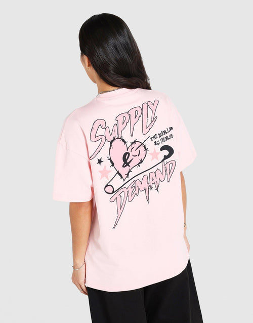 เสื้อยืดผู้หญิง Heart Clip
