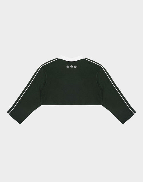 เสื้อแขนยาวผู้หญิง Crop Polo