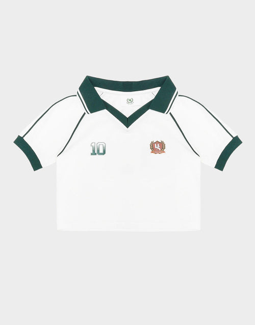 เสื้อแขนสั้นผู้หญิง Football Crop Polo