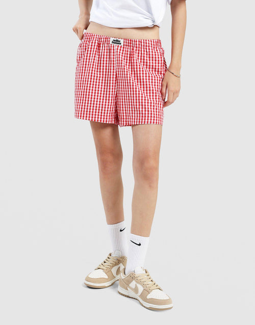 กางเกงขาสั้นผู้หญิง Gingham