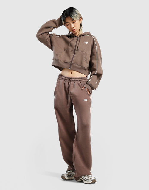 กางเกงขาสั้นผู้หญิง Piping Straight Jogger