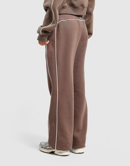 กางเกงขาสั้นผู้หญิง Piping Straight Jogger