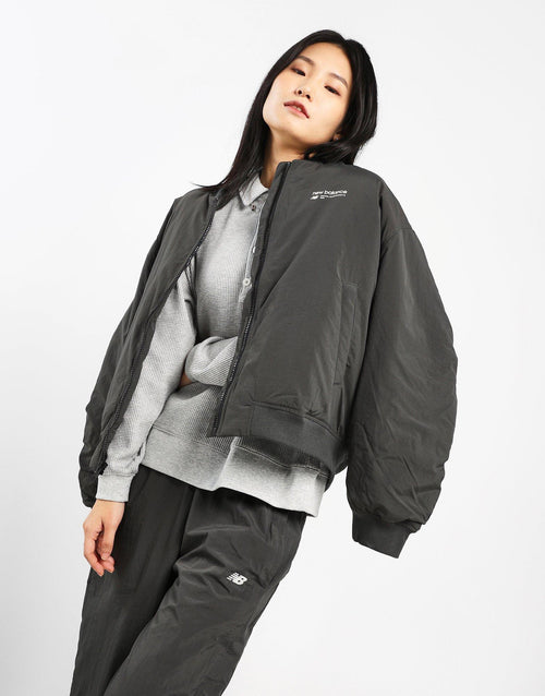 เสื้อแจ็คเก็ตผู้หญิง Linear Heritage Woven Bomber