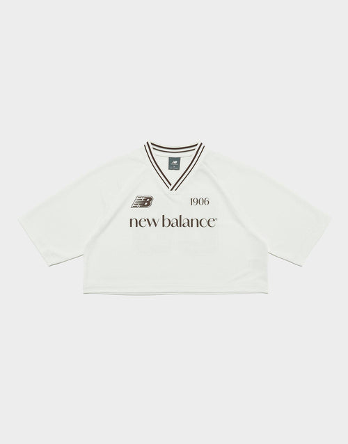 เสื้อแขนสั้นผู้หญิง Crop Rib Sport Jersey