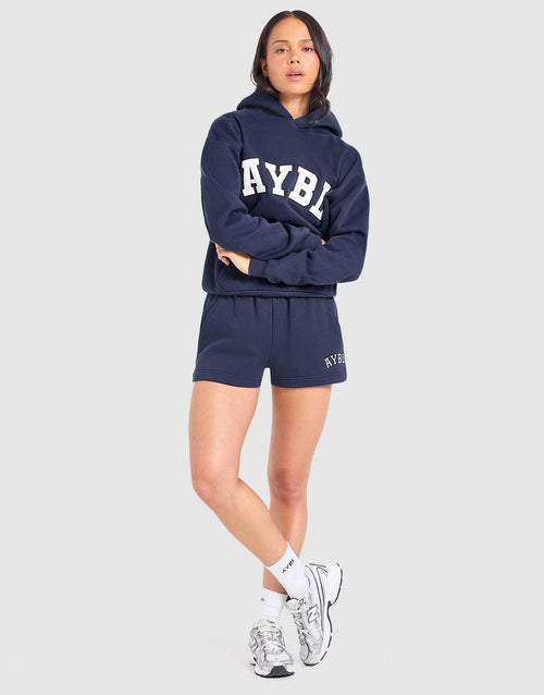กางเกงเลกกิ้งขาสั้นผู้หญิง Varsity 2.0 Oversized