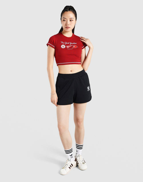 เสื้อยืดผู้หญิง LNY Ribbed NY Yankees