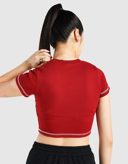 เสื้อยืดผู้หญิง LNY Ribbed NY Yankees