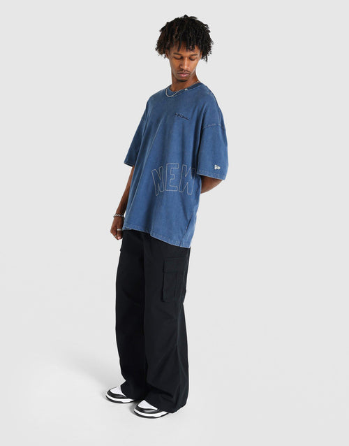 เสื้อยืดผู้ชาย Oversized Washed Effect NY Yankees