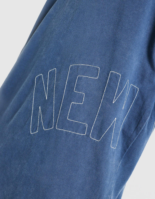 เสื้อยืดผู้ชาย Oversized Washed Effect NY Yankees