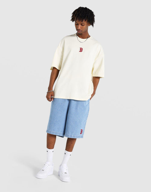 เสื้อยืดผู้ชาย Oversized Washed Effect Boston Red Sox