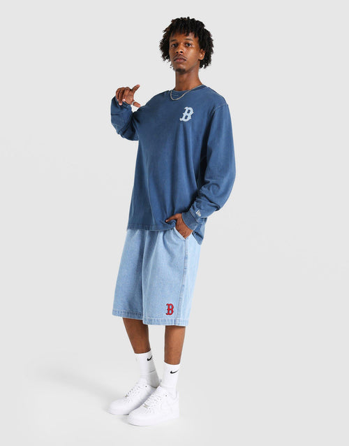เสื้อแขนยาวผู้ชาย Washed Effect Boston Red Sox
