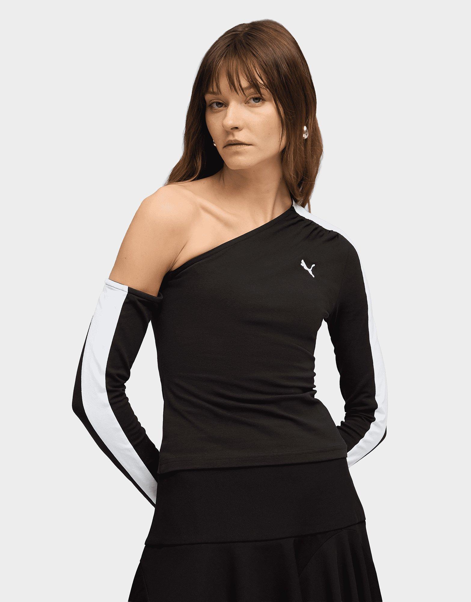 เสื้อแขนยาวผู้หญิง T7 Asymmetric