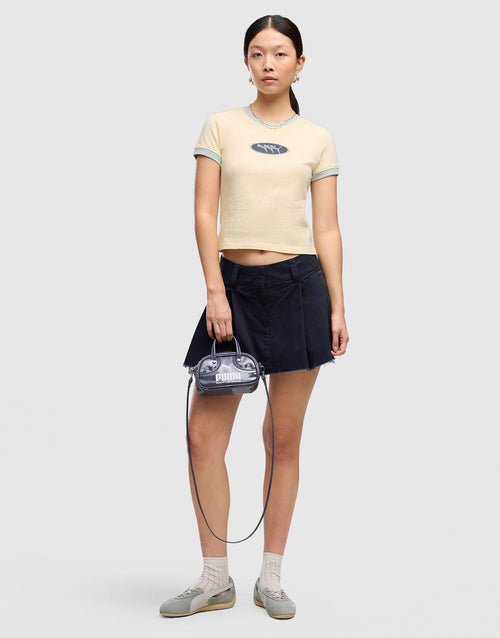 เสื้อยืดผู้หญิง Future Archive Slim Graphic Ringer
